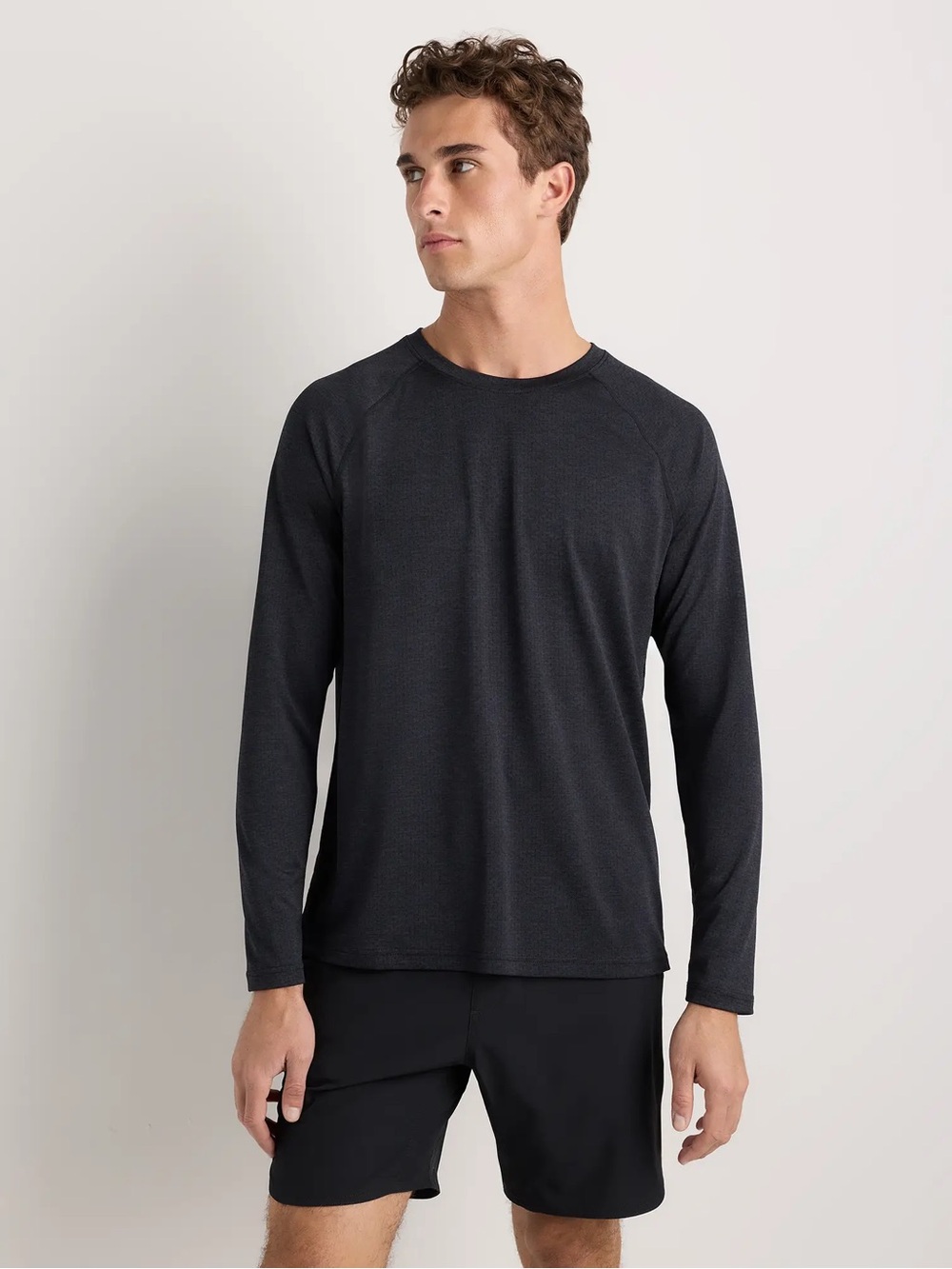 NWT QUINCE Mesh Performance Training Long Sleeve Tee Men’s Small Black